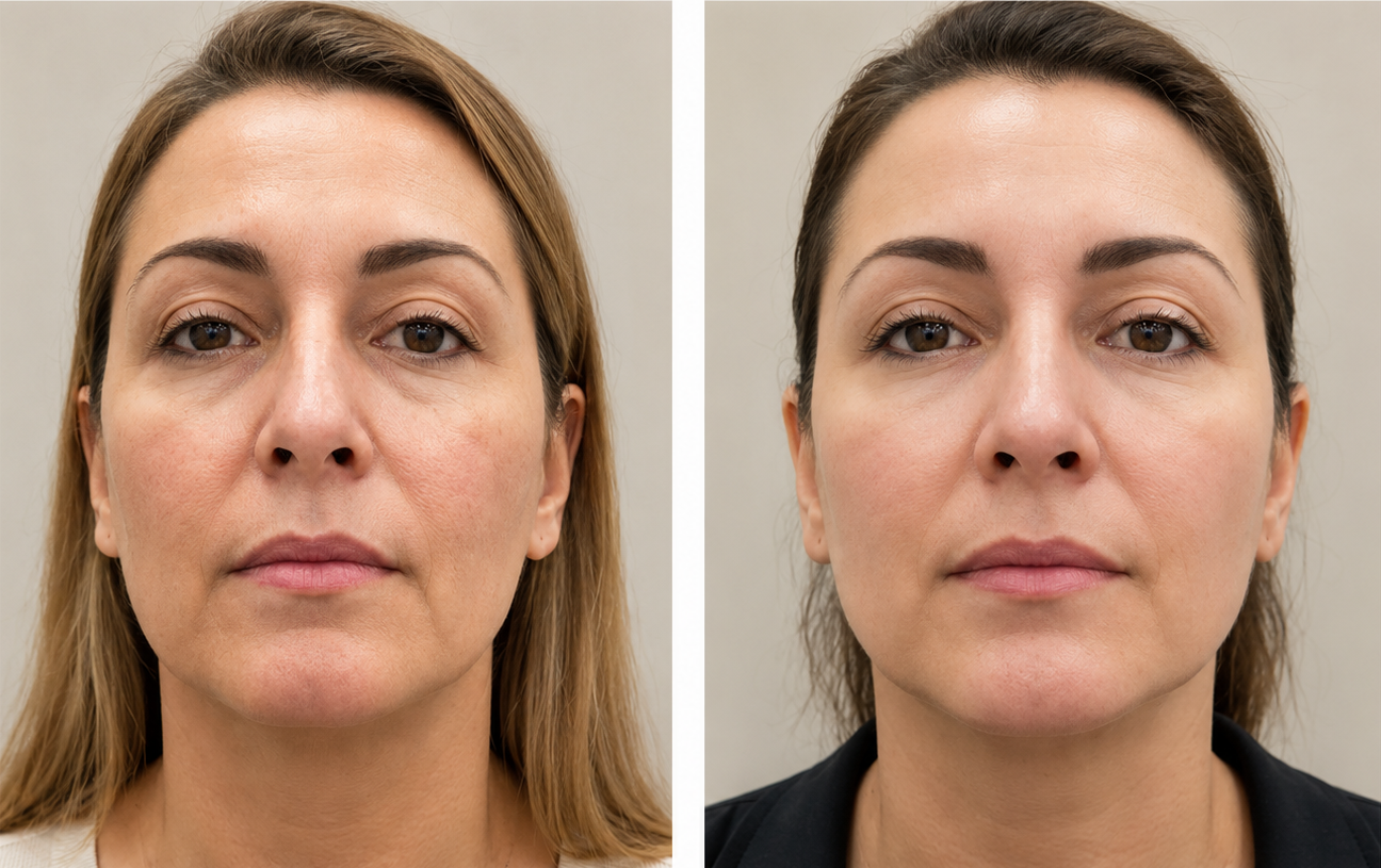 Antes y después Sculptra – caso 3
